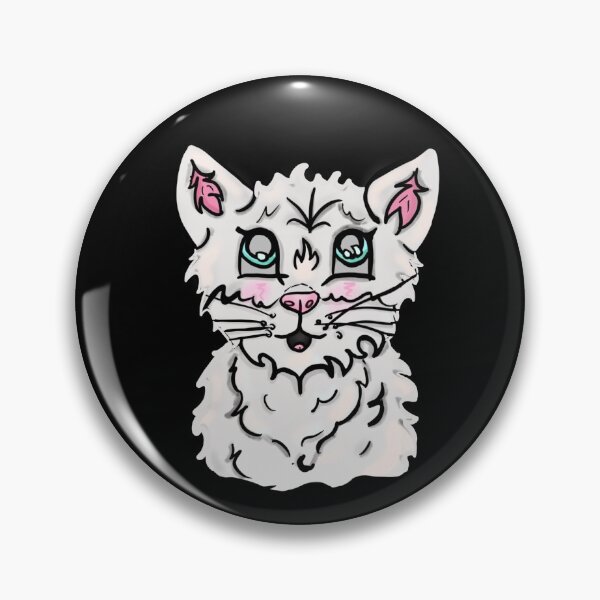 Item preview, White Cat Graphic with Black Background designed and sold by BioLushGraphics.