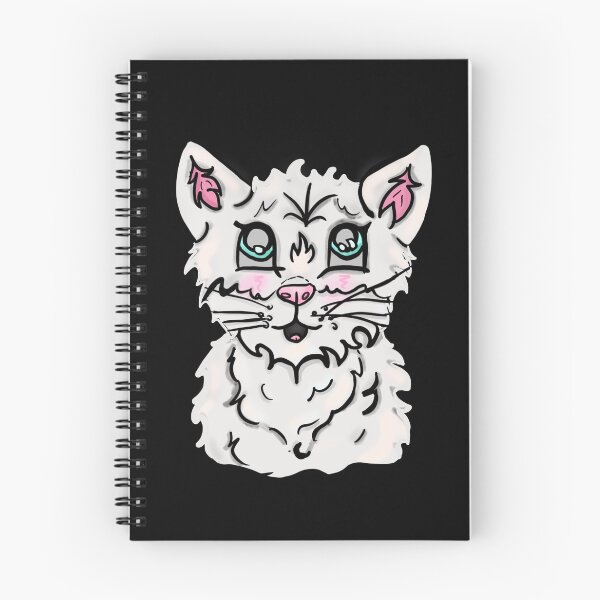 Item preview, White Cat Graphic with Black Background designed and sold by BioLushGraphics.