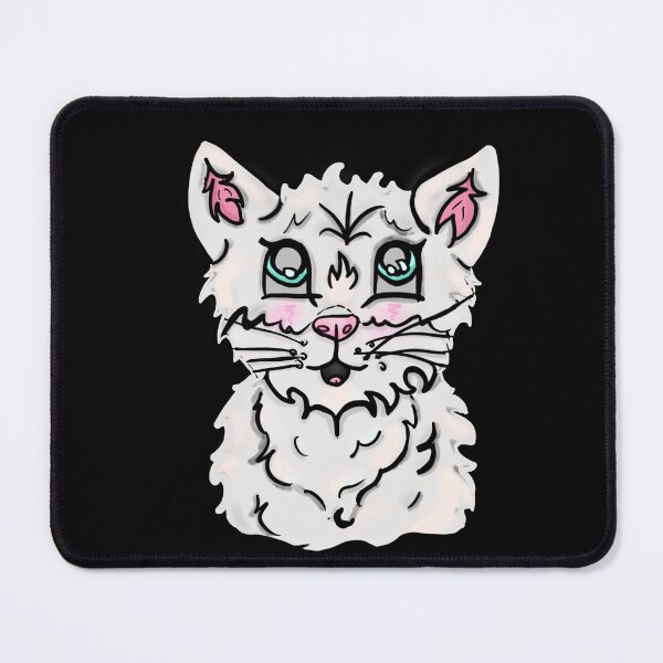Item preview, White Cat Graphic with Black Background designed and sold by BioLushGraphics.