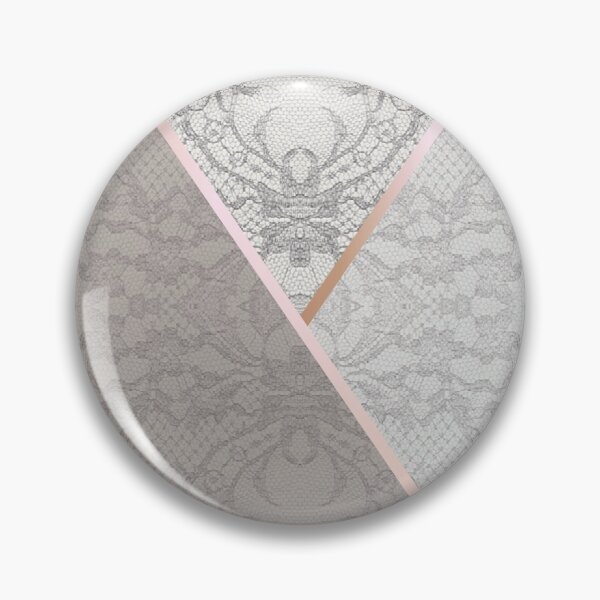 Artikelvorschau, Chic Grey Beige Rosegold Minimal Geometric Floral Lace Pattern  entworfen und verkauft von LaceySkies.