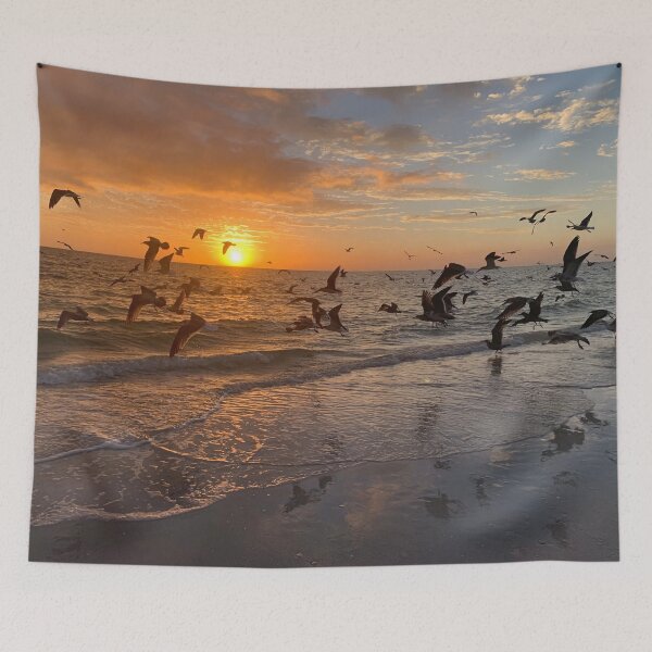 Item preview, Skimmers and Seagulls flying across the sunset designed and sold by Lexipooh76.