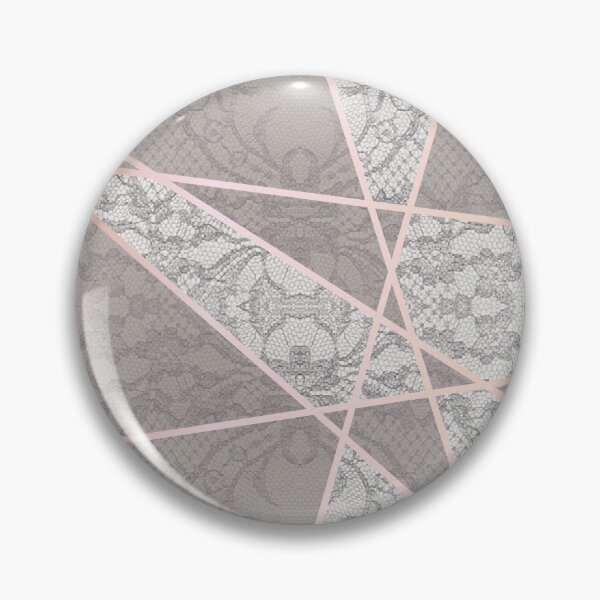 Artikelvorschau, Chic Grey Beige Rosegold Minimal Geometric Floral Lace Pattern  entworfen und verkauft von LaceySkies.