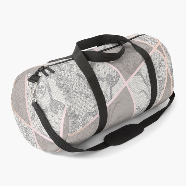Artikelvorschau, Chic Grey Beige Rosegold Minimal Geometric Floral Lace Pattern entworfen und verkauft von LaceySkies.
