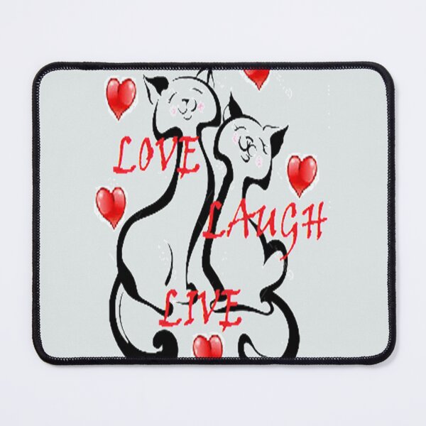 Item preview, Love, Laugh,Live,cute cat design, Design for a cat lover designed and sold by Adri Barnard.