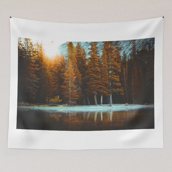 Item preview, nature, behind the lake tapestries designed and sold by CyLeap.