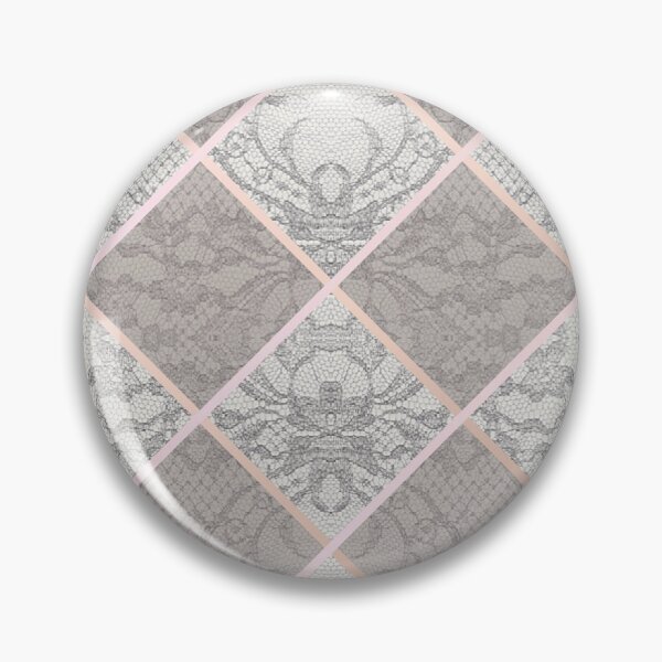 Artikelvorschau, Chic Grey Beige Rosegold Minimal Geometric Floral Lace Pattern entworfen und verkauft von LaceySkies.