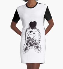 Vestido camiseta Rosa negra pesadilla