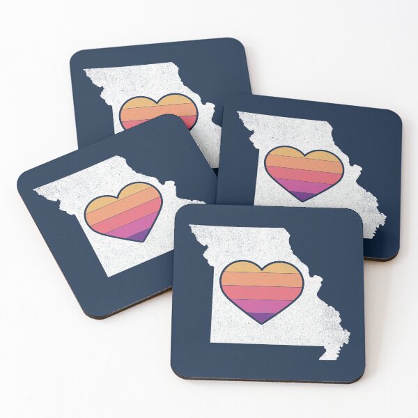 Item preview, Cute I Love Missouri Retro Heart With State Outline designed and sold by toutwearapparel.