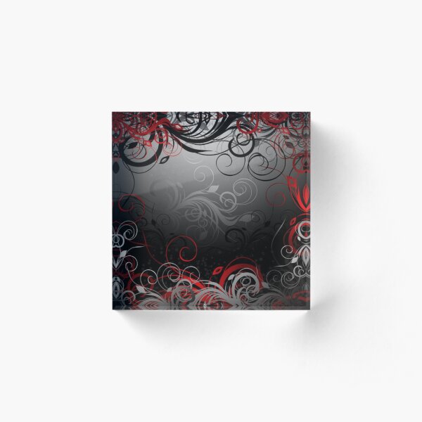 Decorative Red And White Acrylic Block
