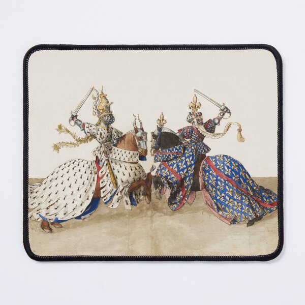 Item preview, Dukes of Brittany and of Bourbon in single combat,King René d'Anjou Book of tournaments France Provence designed and sold by BulganLumini.