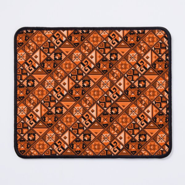 Item preview, Abstract Tribal Folk Geometric Pattern - Rust Burnt Orange designed and sold by Wizzles Emporium.