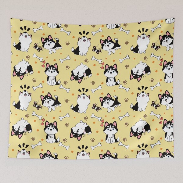 Item preview, Cute Siberian Husky Pomsky - Black designed and sold by Lulupainting.