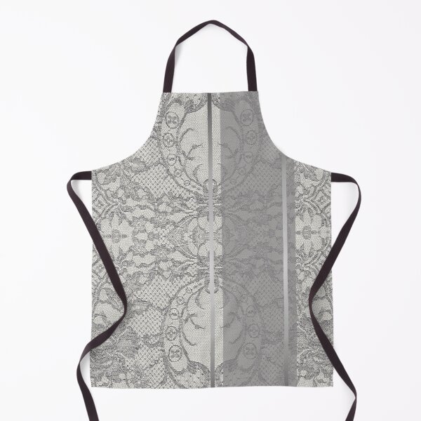 Artikelvorschau, Chic Grey Silver Minimal Geometric Floral Lace Pattern entworfen und verkauft von LaceySkies.