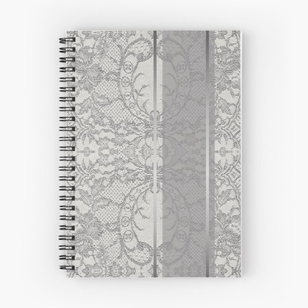 Item preview, Chic Grey Silver Minimal Geometric Floral Lace Pattern designed and sold by LaceySkies.