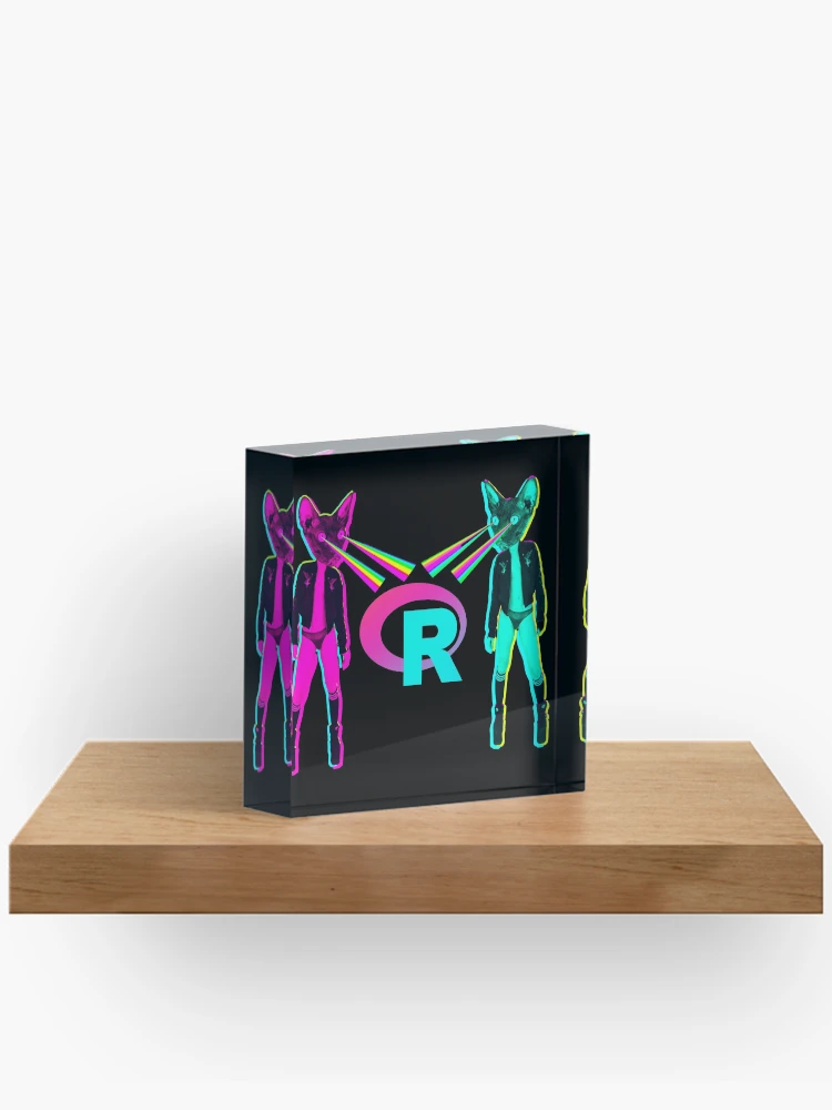 Thumbnail 2 von 5, Acrylblock, Programmiersprache R R-Logo designt und verkauft von Birdhead.