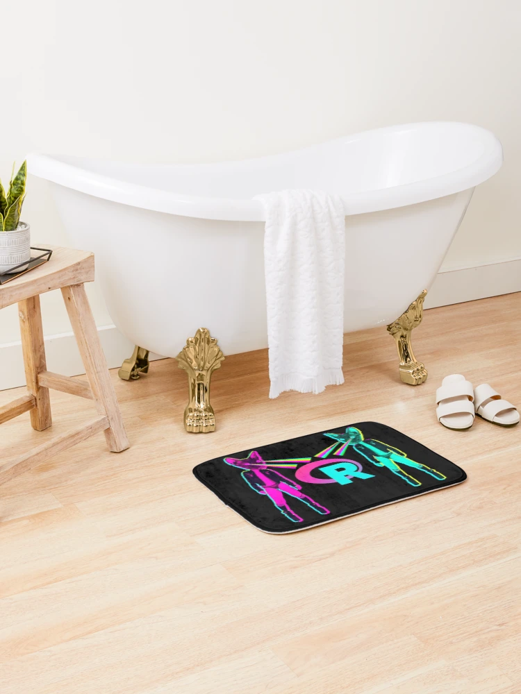 Thumbnail 2 of 6, Bath Mat, R programming language R logo designed and sold by Birdhead.