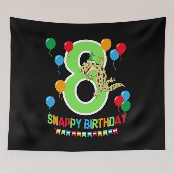 Item preview, Gecko 8th Birthday 8 Eight Years Old Lizard Snappy Reptile Pet Lover Gift designed and sold by TheAplus.
