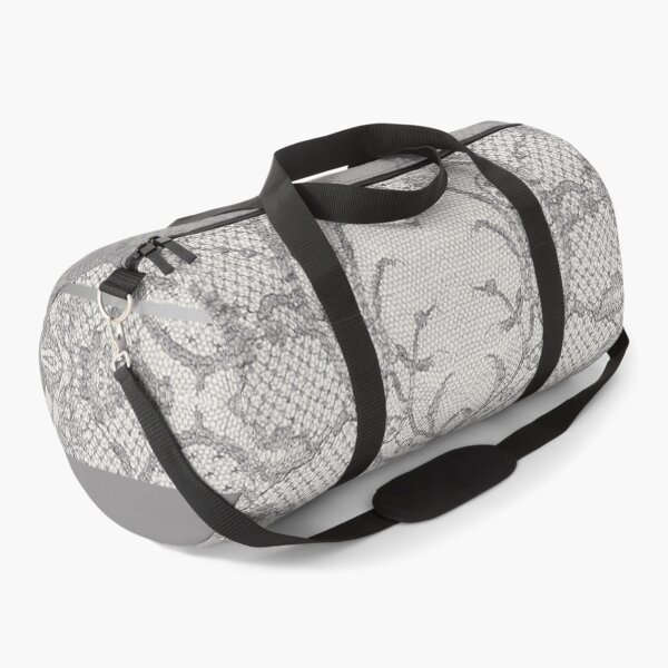 Artikelvorschau, Chic Grey Silver Minimal Geometric Floral Lace Pattern entworfen und verkauft von LaceySkies.