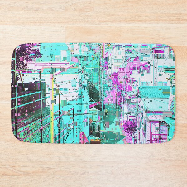 Item preview, Japanese Outdoor Staircase Vaporwave Glitch Art Japan designed and sold by glitchhub.