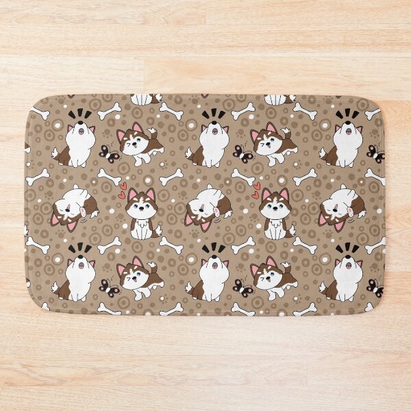 Item preview, Cute Siberian Husky Pomsky - Chocolate Brown designed and sold by Lulupainting.