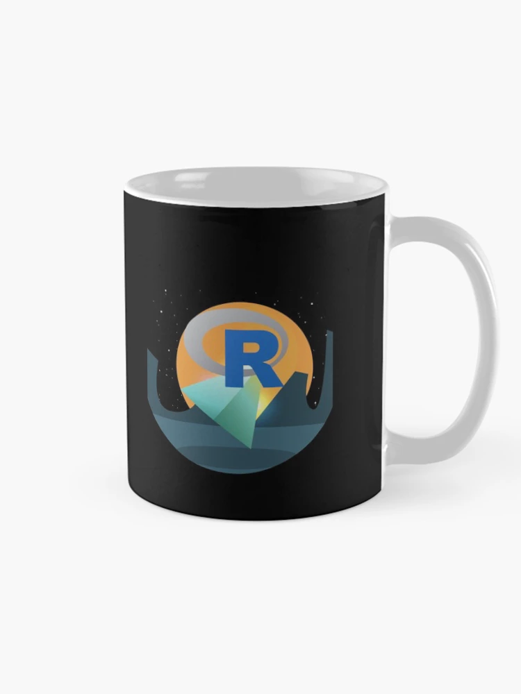 Thumbnail 3 von 6, Kaffeebecher, Programmiersprache R R-Logo designt und verkauft von Birdhead.