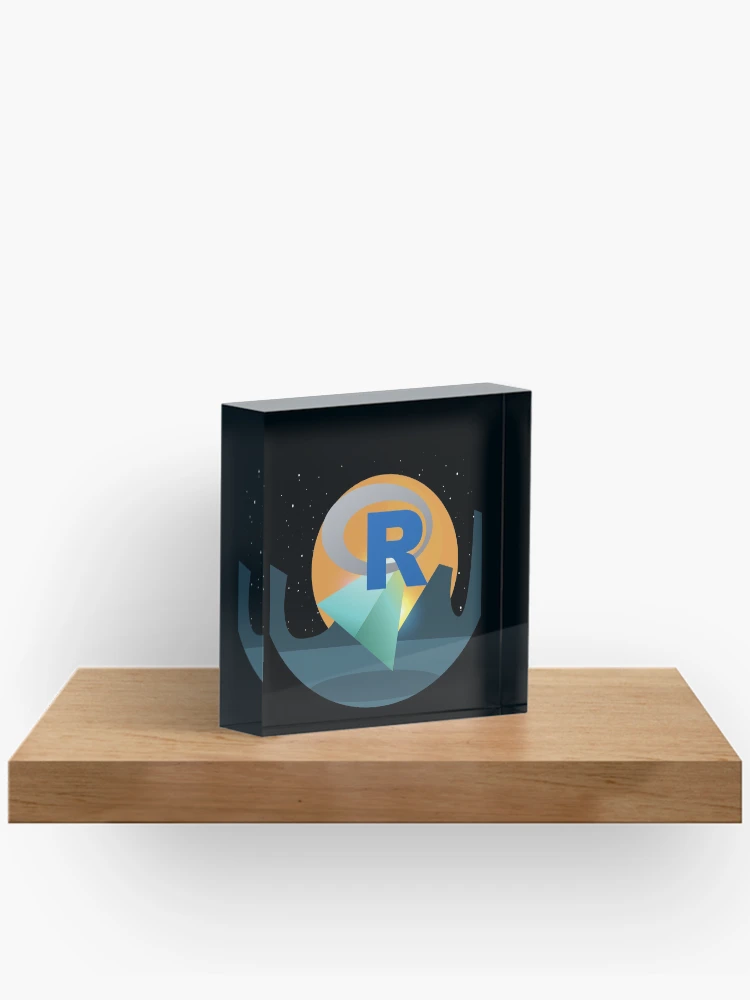Thumbnail 2 von 5, Acrylblock, Programmiersprache R R-Logo designt und verkauft von Birdhead.