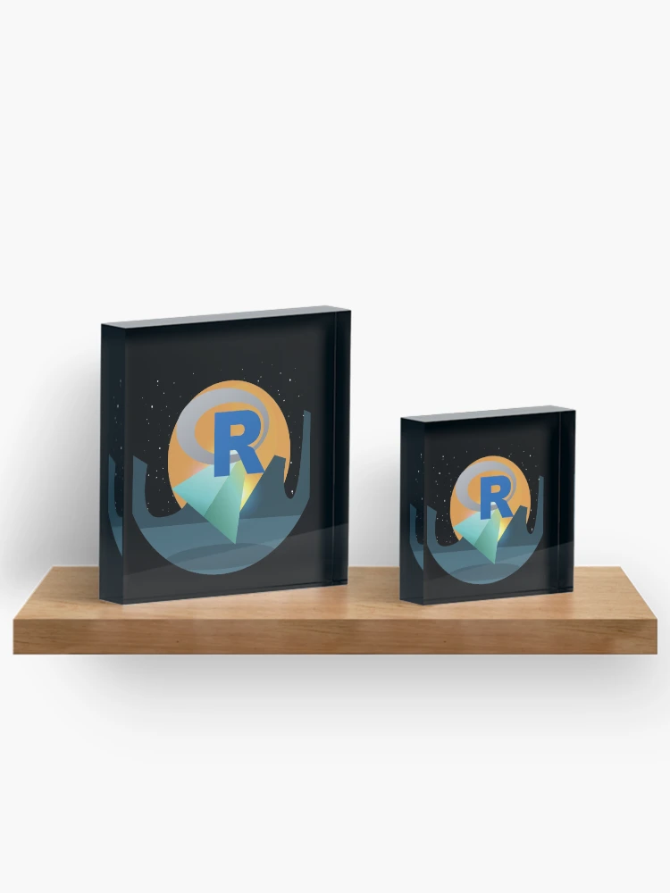 Thumbnail 3 von 5, Acrylblock, Programmiersprache R R-Logo designt und verkauft von Birdhead.