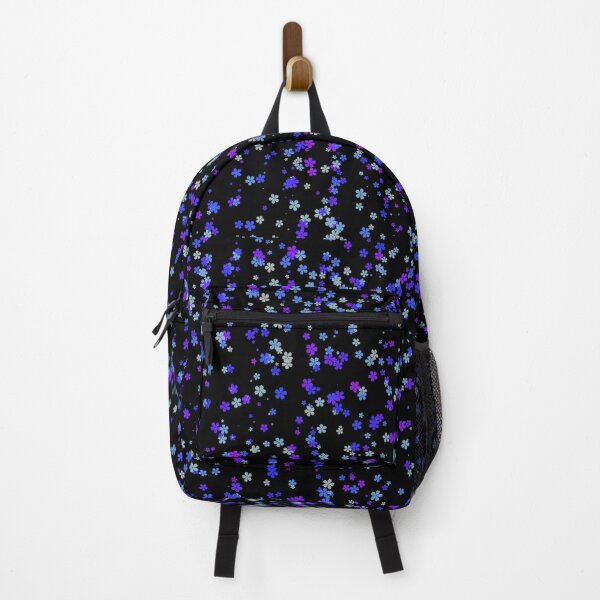 blue floral pattern Backpack