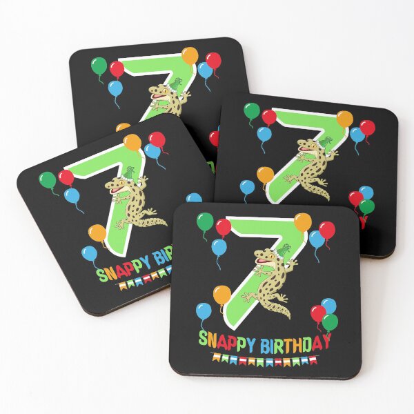 Item preview, Gecko 7th Birthday 7 Seven Years Old Lizard Snappy Reptile Pet Lover Gift designed and sold by TheAplus.