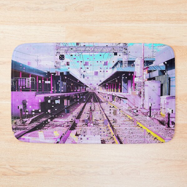 Item preview, Japanese Railway Vaporwave Glitch Art Japan designed and sold by glitchhub.