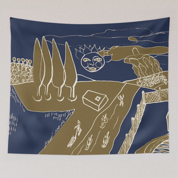 Item preview, Sled Hill on Piliscsev at Winter - Night Version "Paper Drawings/Painting" designed and sold by Istvan Ocztos.