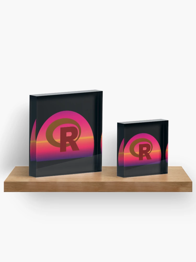 Thumbnail 3 von 5, Acrylblock, Programmiersprache R R-Logo designt und verkauft von Birdhead.