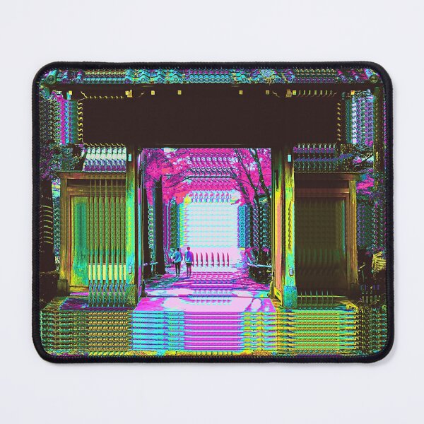 Item preview, Traditional Japanese Archway Vaporwave Glitch Art 02 Japan designed and sold by glitchhub.