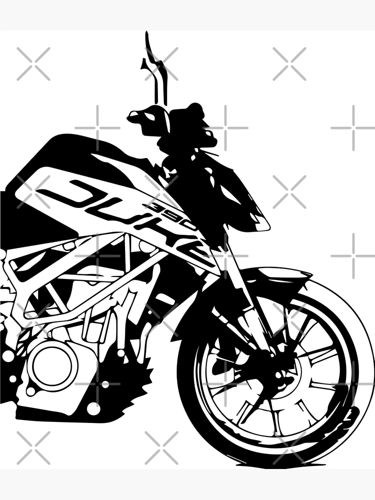 KTM Duke 390 art illustration | Bike pic, Duke logo, Ktm