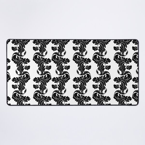 Artikelvorschau, Ornamental, floral, leaves, vines, lines, pattern, black and white entworfen und verkauft von Svitac.