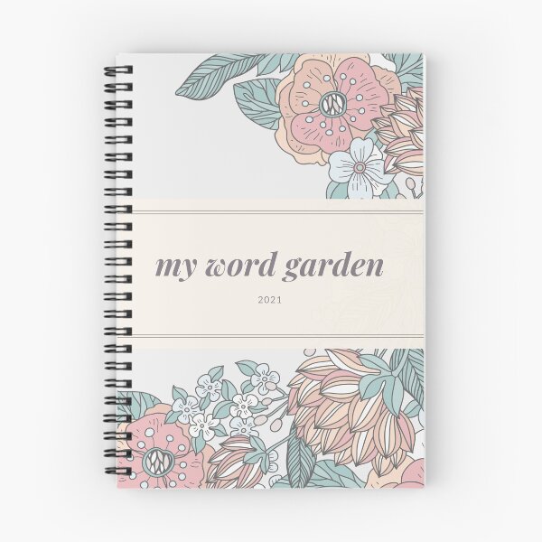 Item preview, my word garden | writer journal | soft floral aesthetic designed and sold by Rebecca Mix.
