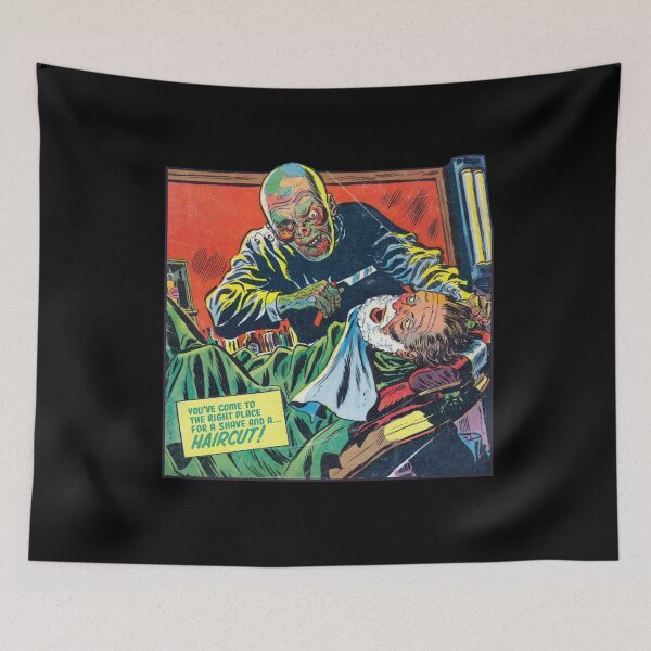 Item preview, Vintage Barbershop Shave Haircut Retro Horror Poster Halloween Gift designed and sold by TheAplus.