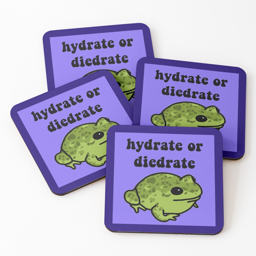 Hydrate Or Diedrate Frog Coasters (Set of 4)