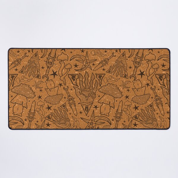 Nerevar's Past | Morrowind Aged Pattern | Box Art Inspired Scrolls Elder Online Fantasy RPG Dunmer Desk Mat