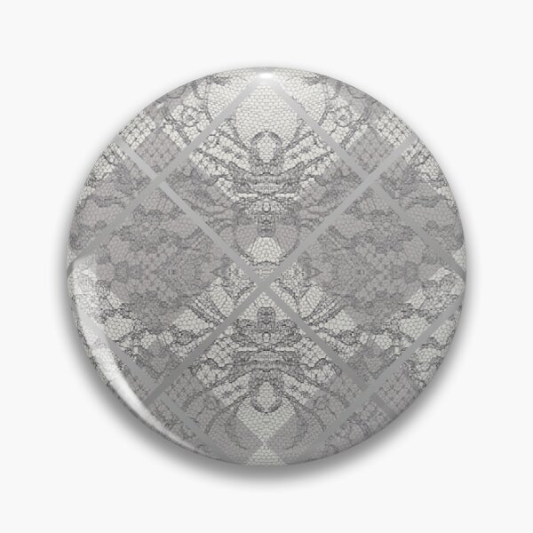 Aperçu de l'œuvre Chic Grey Silver Minimal Geometric Floral Lace Pattern créée et vendue par LaceySkies.