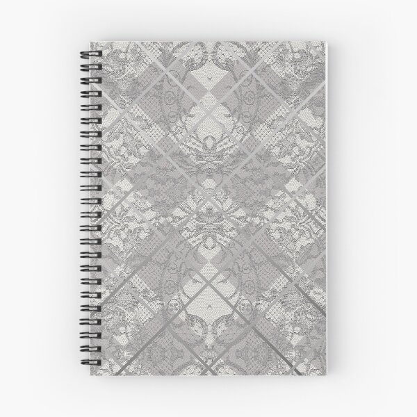 Artikelvorschau, Chic Grey Silver Minimal Geometric Floral Lace Pattern entworfen und verkauft von LaceySkies.
