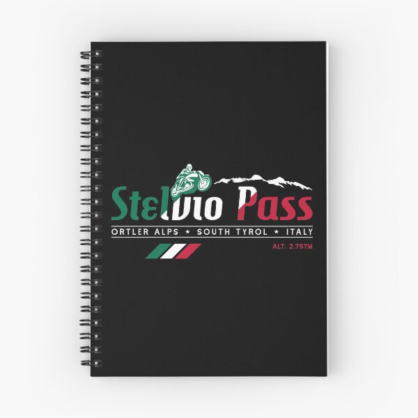 Item preview, Stelvio Pass T-Shirt + Sticker 2018 - Italian Flag Colors designed and sold by ROADTROOPER.