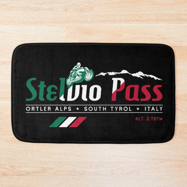 Item preview, Stelvio Pass T-Shirt + Sticker 2018 - Italian Flag Colors designed and sold by ROADTROOPER.