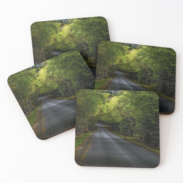 Item preview, A road in a green autumn Irish forest designed and sold by AlbertMi.