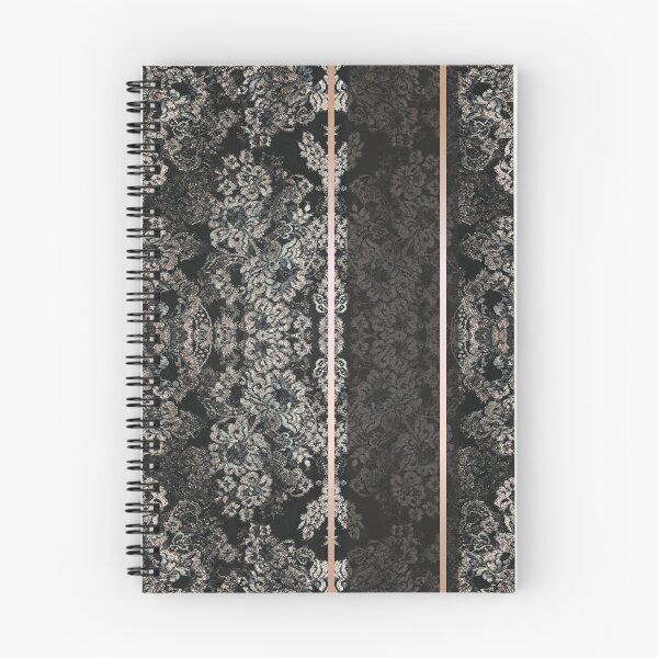 Artikelvorschau, Chic Black Rosegold Minimal Geometric Floral Lace Pattern entworfen und verkauft von LaceySkies.