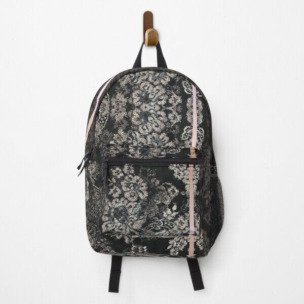 Item preview, Chic Black Rosegold Minimal Geometric Floral Lace Pattern designed and sold by LaceySkies.