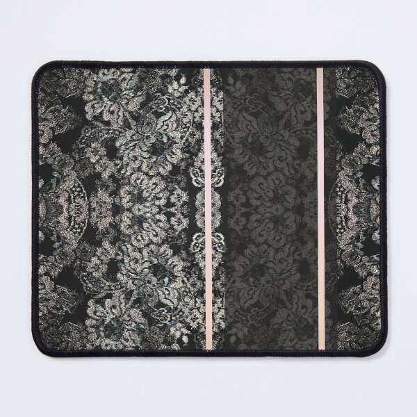 Artikelvorschau, Chic Black Rosegold Minimal Geometric Floral Lace Pattern entworfen und verkauft von LaceySkies.