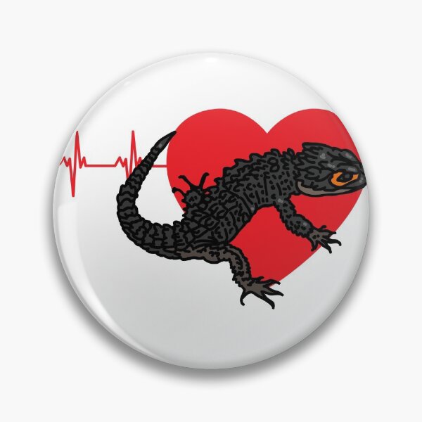 Item preview, Red heart pulse crocodile skink | Gift for skink Keeper designed and sold by OleeVO.