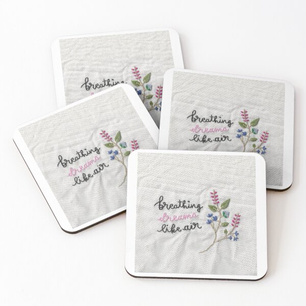 Item preview, "breathing dreams like air" floral embroidery design designed and sold by Bellaylow.