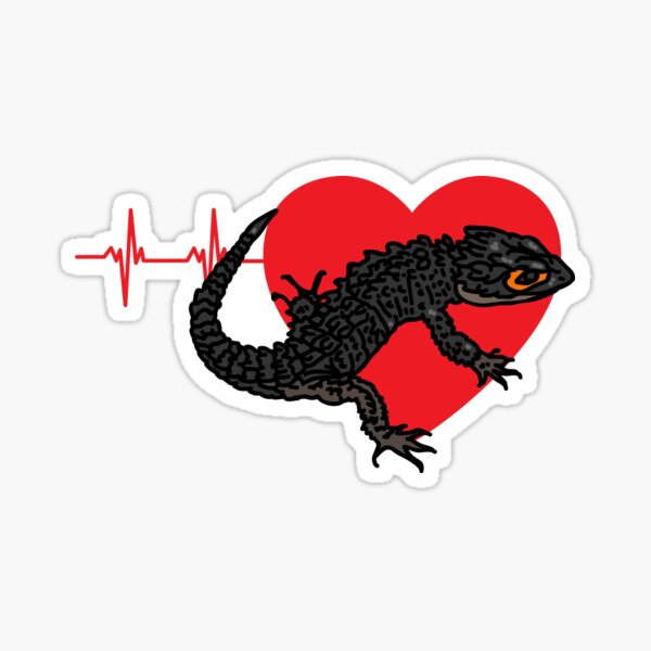 Item preview, Red heart pulse crocodile skink | Gift for skink Keeper designed and sold by OleeVO.